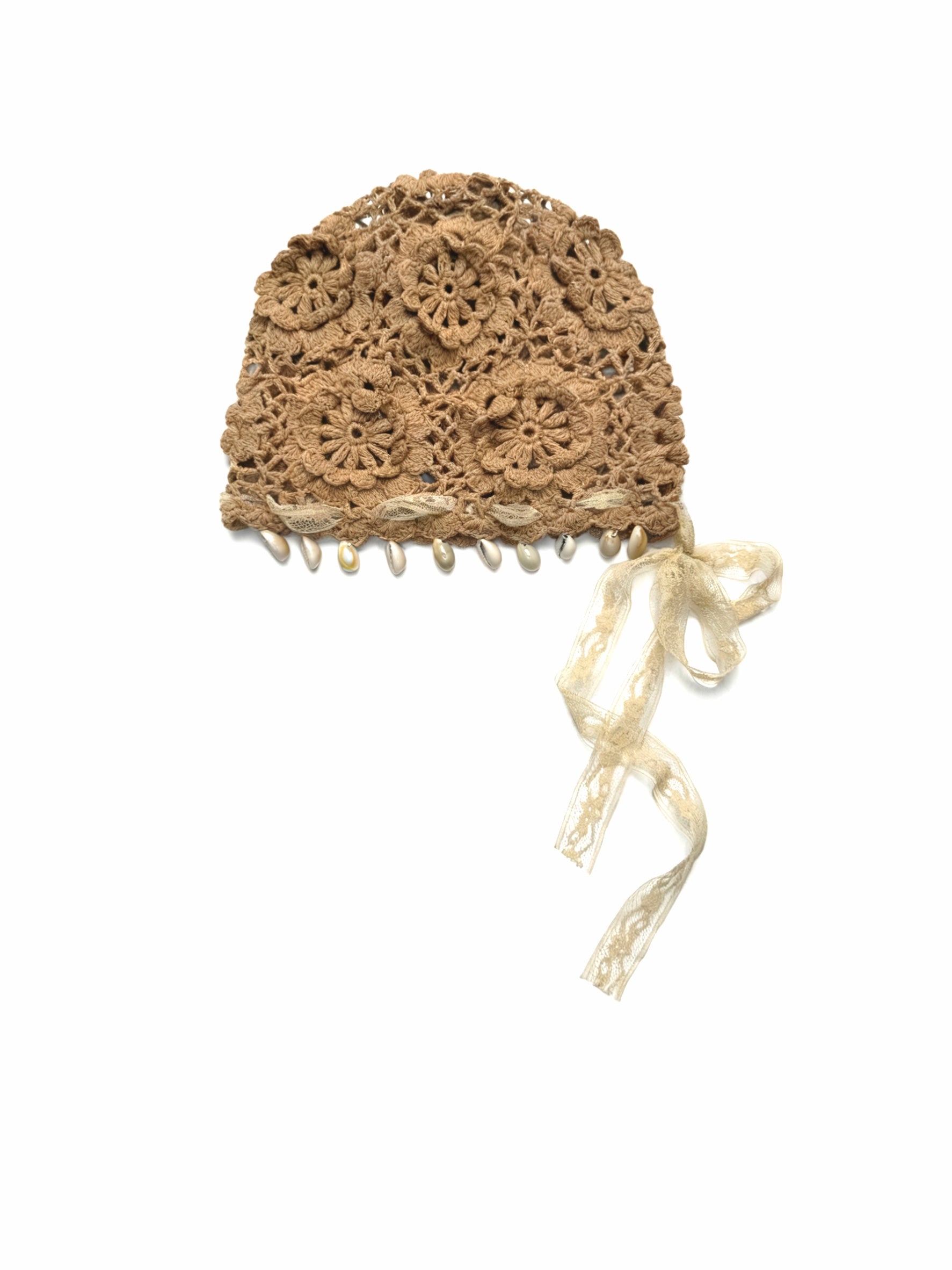 Brown Shell Knit Hat