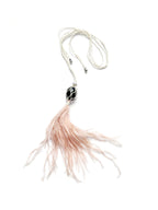 Pink Ostrich Feather Necklace