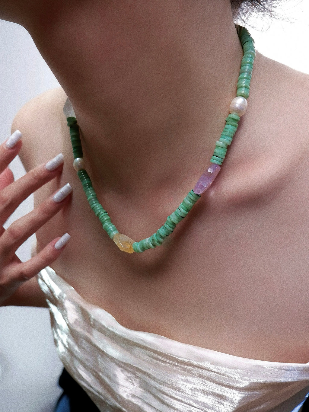 Green Shell Necklace (one-off)