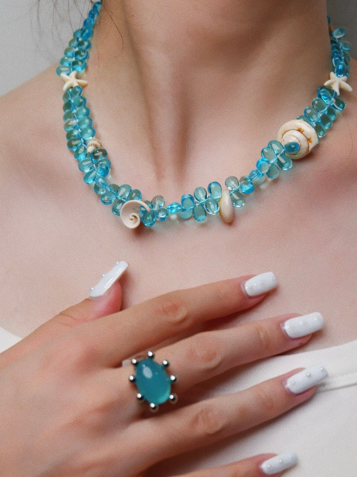 Blue Sea Star Necklace