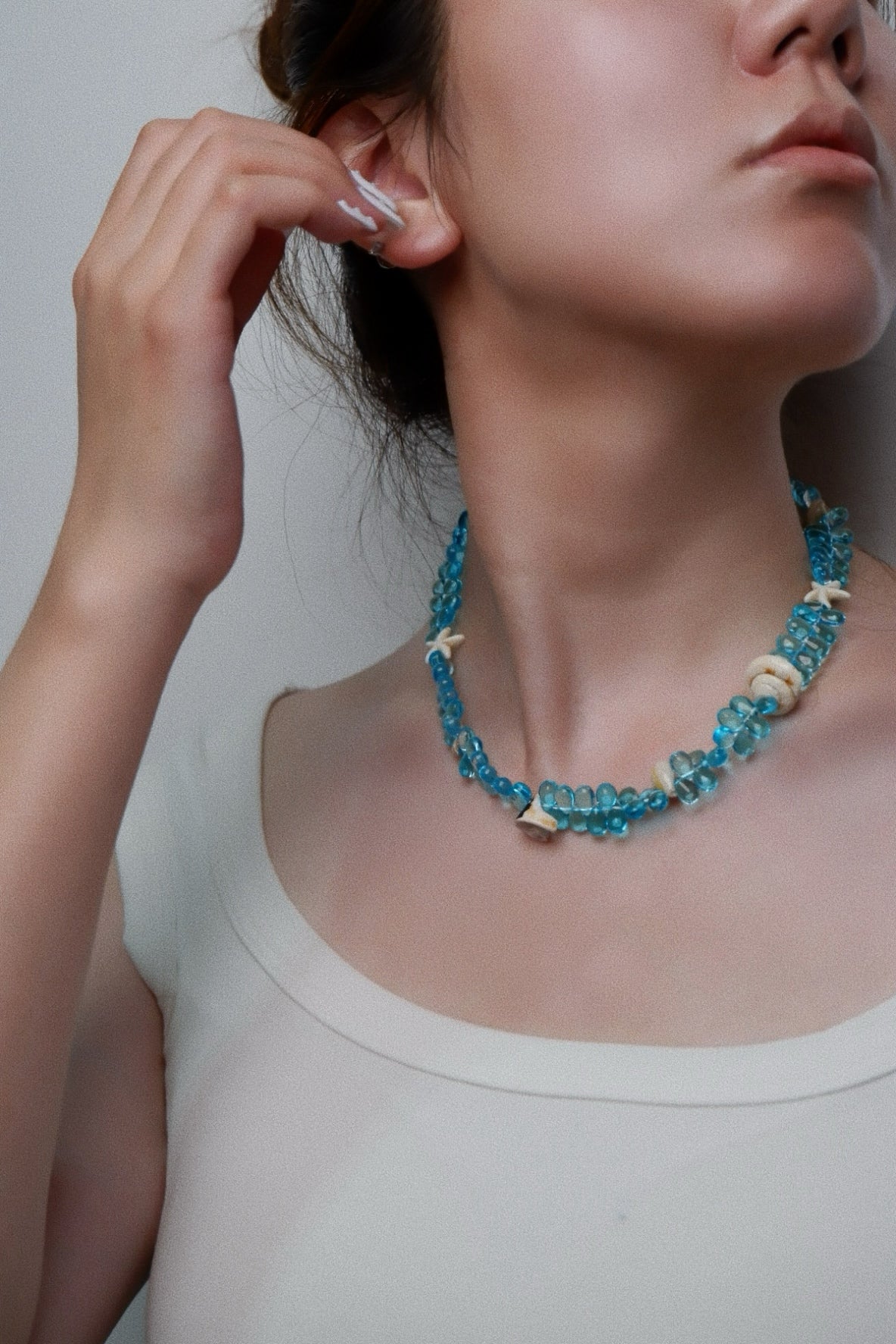 blue sea star necklace