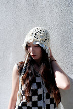 White Pearl Knit Hat