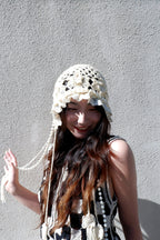 White Pearl Knit Hat