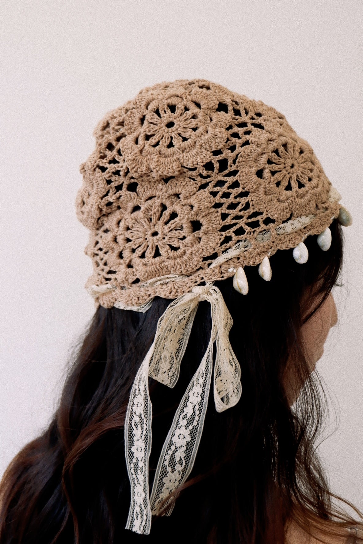 Brown Shell Knit Hat
