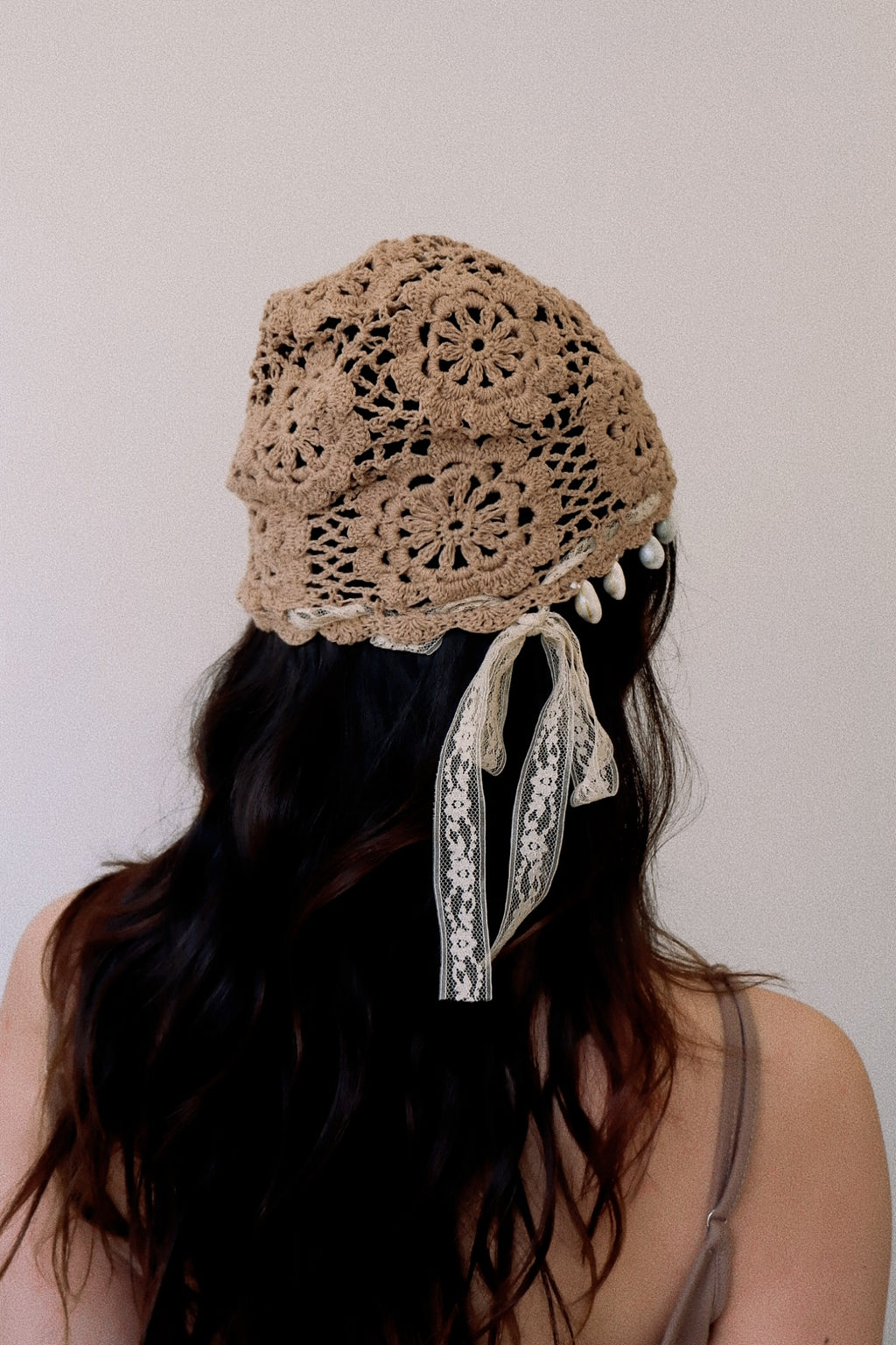 Brown Shell Knit Hat