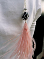 Pink Ostrich Feather Necklace